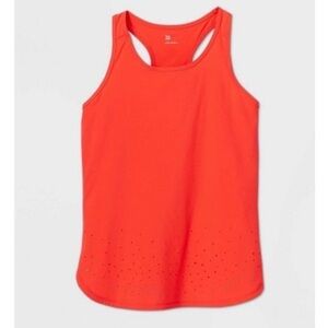 All In Motion Girls' Laser Cut Stretch Woven Tank Top